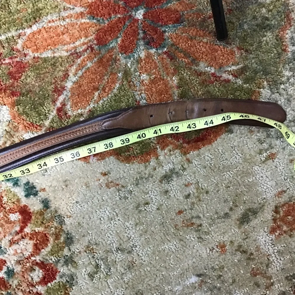 Genuine Vintage Nocona Belt size 42 Genuine Leather 2 Tone Brown Rustic